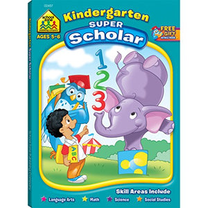 School Zone Kindergarten Super Scholar Workbook 