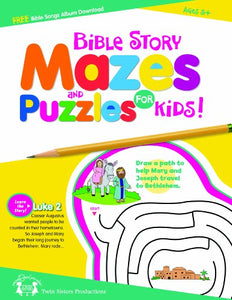 Bible Story Mazes & Puzzles For Kids 48 Page Activity Book 