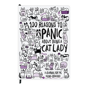 Knock Knock 100 Reasons to Panic About Being a Cat Lady Journal 