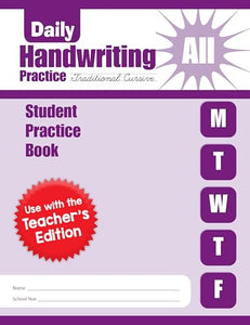 Daily Handwriting Practice Traditional Cursive Individual Student Practice Book 