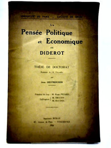 La Pensée Politique et Economique de Diderot 