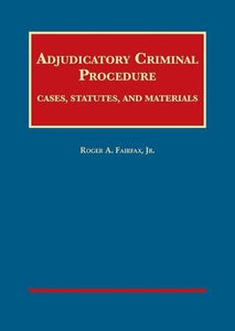 Adjudicatory Criminal Procedure 