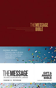 Message Gift and Award Bible, Burgundy 