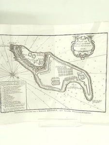 Plan de l'Isle de Gore avec ses Fortifications Grondtekening Van't Eiland Goeree, met Deszelfs Vestingwerken 