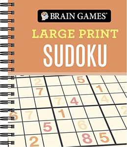 Brain Games - Large Print Sudoku (Orange) 