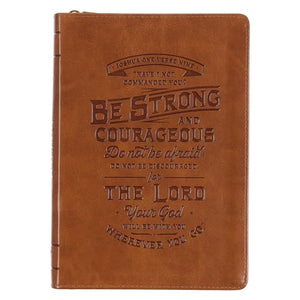 Journal Classic Zip Be Strong & Courageous Joshua 1:9 