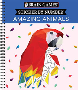 Brain Games - Sticker by Number: Amazing Animals 