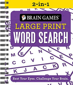 Brain Games 2-In-1 - Large Print Word Search 