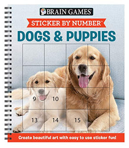 Brain Games - Sticker by Number: Dogs & Puppies (Easy - Square Stickers) 