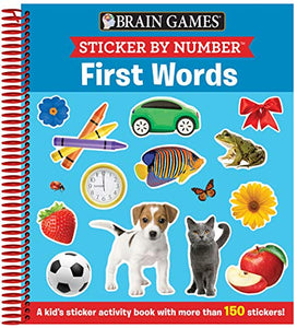 Brain Games - Sticker by Number: First Words (Ages 3 to 6) 