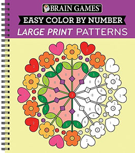 Brain Games - Color by Number - Large Print: Patterns (Stress Free Coloring Book) 