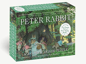 The Classic Tale of Peter Rabbit 200-Piece Jigsaw Puzzle and   Book 