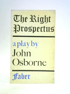 Right Prospectus: A Play for Television 