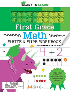 Ready to Learn: First Grade Math Write & Wipe Workbook with Popper 