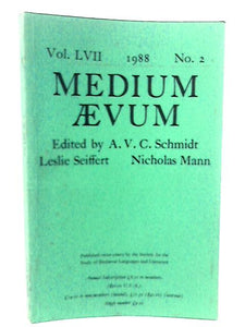 Medium Aevum Vol. LVII No. 2 