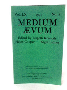 Medium Aevum Vol. LX No. 1 