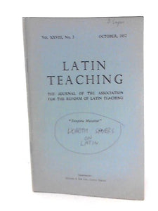 Latin Teaching: Volume XXXIII. No. 3 