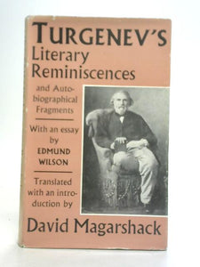 Turgenev's Literary Reminiscences and Autobiographical Fragments 