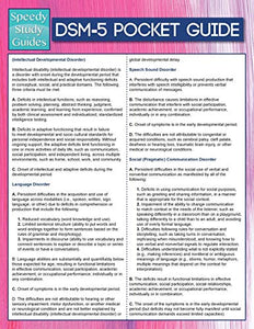 DSM-5 Pocket Guide (Speedy Study Guides) 