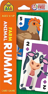 School Zone Farm Animal Rummy Card Game 