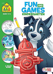 School Zone Fun and Games Kindergarten Activity Workbook 