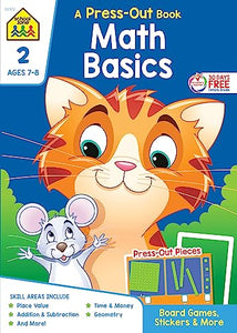 School Zone Math Basics Grade 2 Press-Out Workbook 