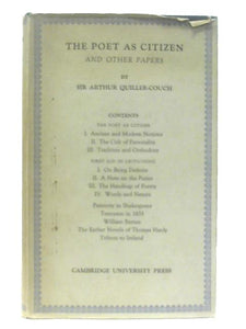 The Poet as Citizen and Other Papers 