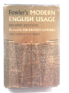 A Dictionary Of Modern English Usage 