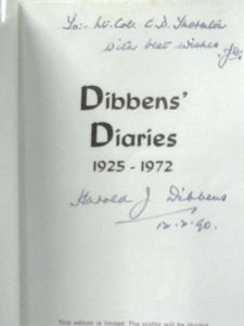 Dibbens' Diaries as a Sailor, Soldier, Policeman, Civil Servant, 1925-1972 