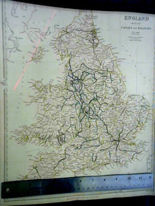 England Canals and Railways Map 