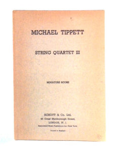 String Quartet III, Miniature Score 