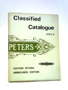 Classified Catalogue 1972-73 