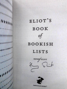 Eliot's Book of Bookish Lists 