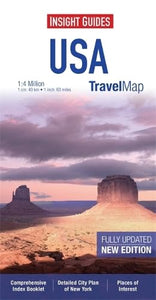 Insight Travel Map: USA & Canada South 