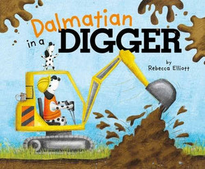 Dalmatian in a Digger 