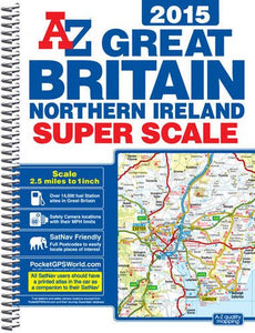 Great Britain 2.5m Super Scale Road Atlas 2015 