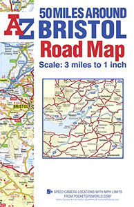 50 Miles around Bristol A-Z Road Map 