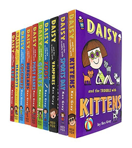 Daisy Fiction 10 Books Collection Set by Kes Gray (Kittens, Sports Day, Vampires, Zoos, Giants, Piggy Banks, Burglars, Coconuts, Maggots & Life) 