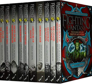 Fighting Fantasy Collection 8 Books Set Pack (from book 2 to 9) (Bloodbones, City of Thieves, Creature of Havoc, Deathtrap Dungeon,House of Hell, Stormslayer...) 