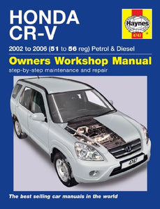 Honda CR-V Petrol & Diesel (02 - 06) Haynes Repair Manual 