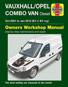 Vauxhall/Opel Combo Diesel Van (Oct 2001 to Jan 2012) 51 to 61 Haynes Repair Manual 