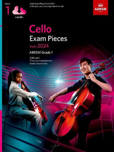 Cello Exam Pieces from 2024, ABRSM Grade 1, Cello Part, Piano Accompaniment & Audio 