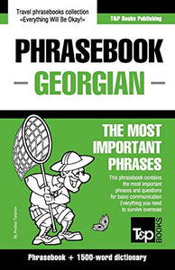 English-Georgian phrasebook and 1500-word dictionary 