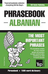 English-Albanian phrasebook and 1500-word dictionary 