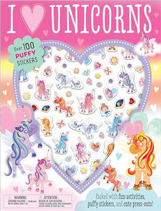 Puffy Stickers I Love Unicorns 