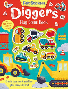 Felt Stickers Diggers Play Scene Book 