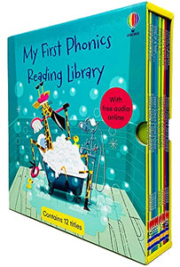 Usborne My First Phonics Reading Library 12 Books Collection Box Set (Phonics Readers) (WITH FREE AUDIO ONLINE) 