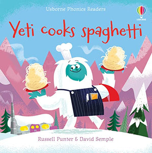 Yeti cooks spaghetti 