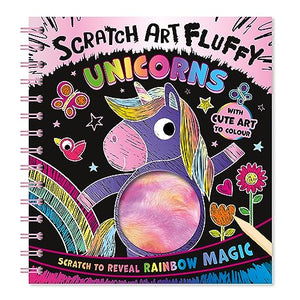 Scratch Art Fluffy Unicorns 