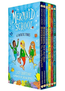 Mermaid School Series 6 Books Collection Box Set By Courtenay & Dempsey (Mermaid School, The Clamshell Show, Ready, Steady, Swim!, All Aboard!, Save Our Seas! & The Spooky Shipwreck) 